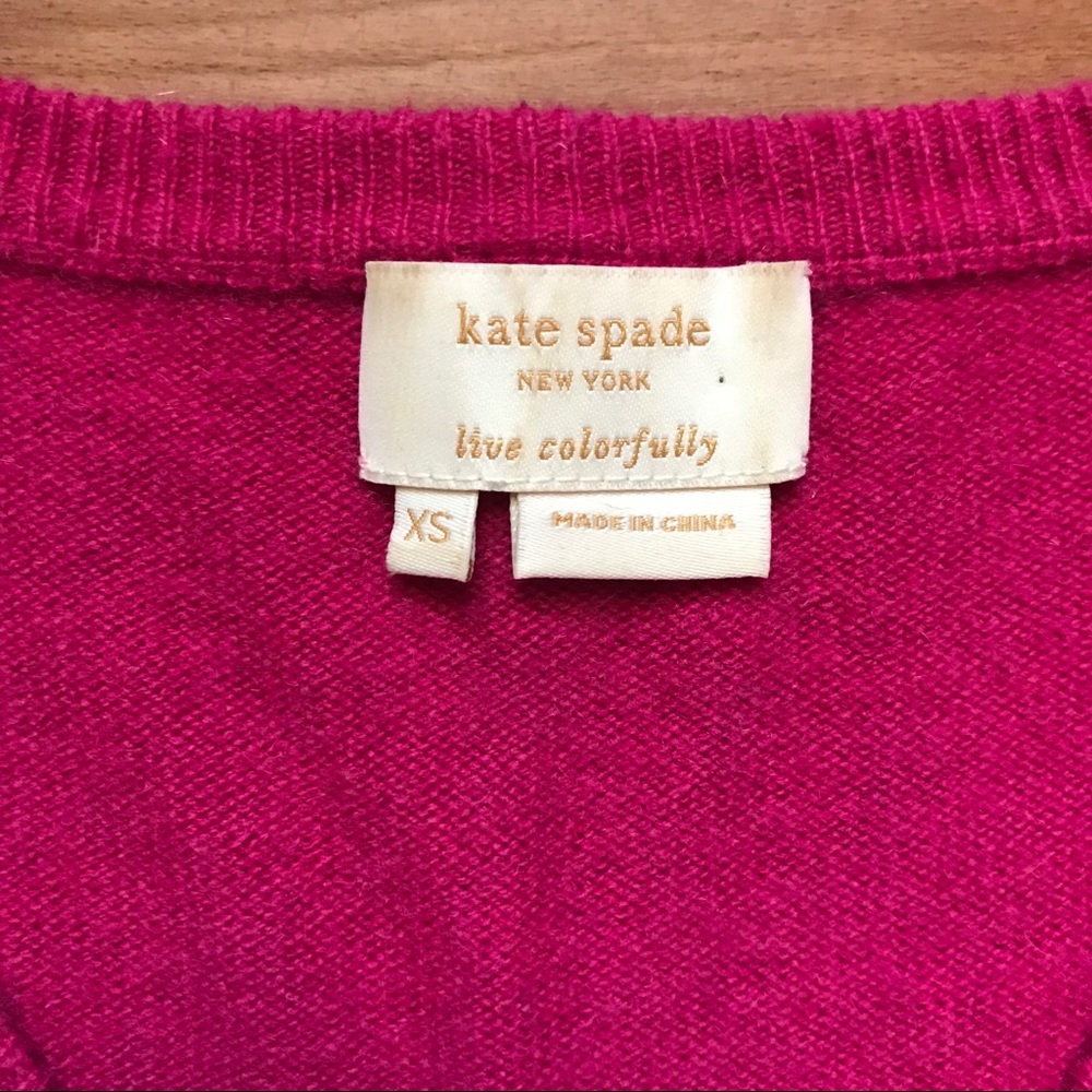 SOLD Kate Spade 100% Cashmere Cardigan - Picture 2 of 5